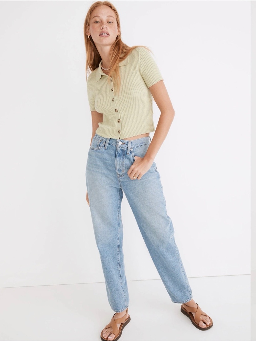 Madewell Baggy Talered Blue Boyfriend Jeans